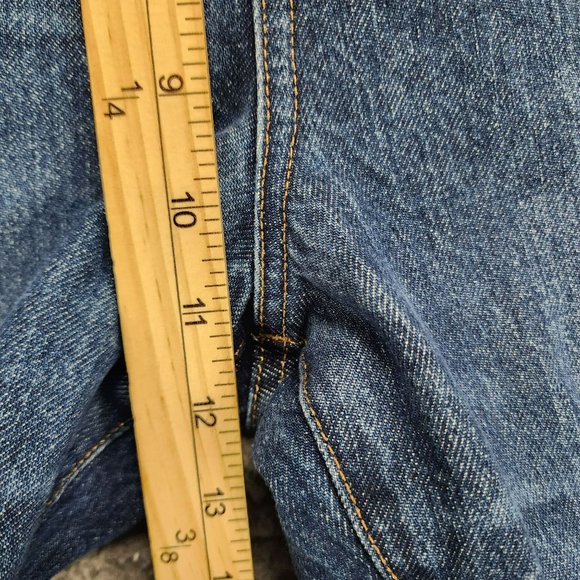 Madewell Jeans Womens 33 Petite Cotton Hi Rise Button Fly Low Slung Straight NWT - Picture 7 of 16